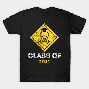 Class of 2021 Gas Mask Quarantined Seniors Graduation T-Shirt